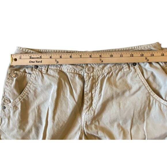 BENCH Shorts Womens 27 Small Beige Chino Bermuda Cotton Casual Adjustable Length - Picture 7 of 9